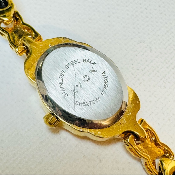 Vintage Avon Genuine Sapphire Mother Of Pearl Women\'s Gold Watch 2001 F735137/A main image 7